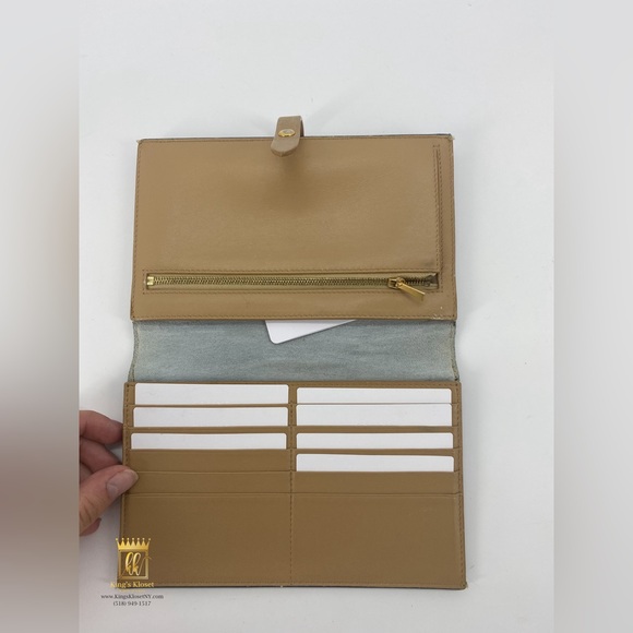 Céline large strap wallet in grained calfskin - Picture 6 of 12